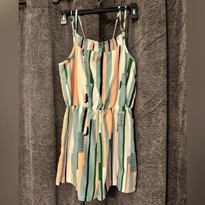 NWOT Striped Multicolor Romper